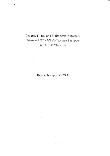 Groups, tilings and finite state automata