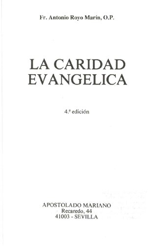 La caridad evangelica (4ᵃ ed.)