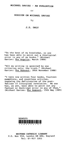 Michael Davies: An Evaluation (2nd ed.)