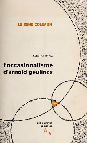L'occasionalisme d'Arnold Geulincx