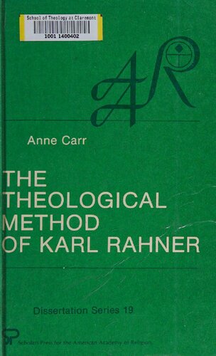 The theological method of Karl Rahner