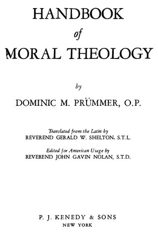 Handbook of Moral Theology