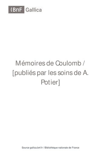 Mémoires de Coulomb