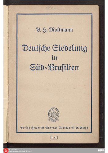 Deutsche Siedelung [Siedlung]  in Süd-Brasilien