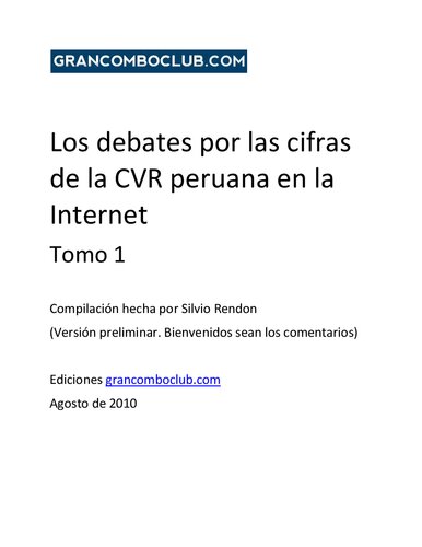 Los debates por las cifras de la CVR peruana en la internet