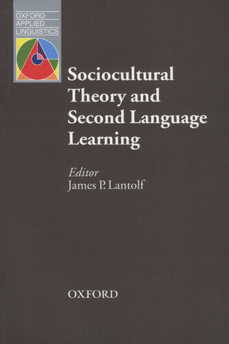 Sociocultural Theory Second Language Learning - Oxford Applied Linguistics