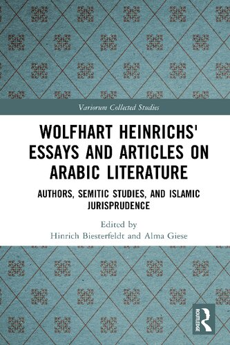 Wolfhart Heinrichs Essays and Articles on Arabic Literature