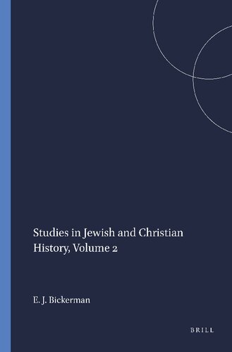 Studies in Jewish and Christian history (Arbeiten zur Geschichte des antiken Judentums und des Urchristentums)