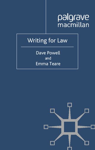 Writing for Law (Bloomsbury Study Skills, 21)