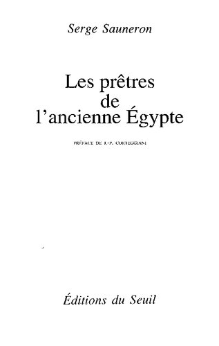 Les Prêtres de l'ancienne Egypte