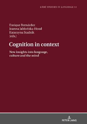 Cognition in context (Lodz Studies in Language)