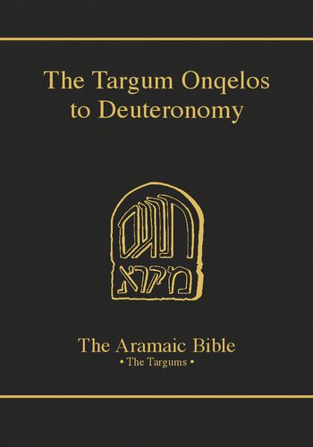 The Targum Onqelos to Deuteronomy