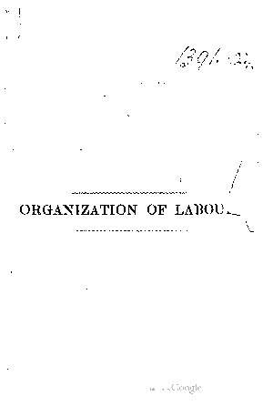 The Organization of Labour