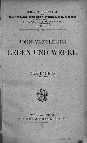John Vanbrughs Leben und Werke
