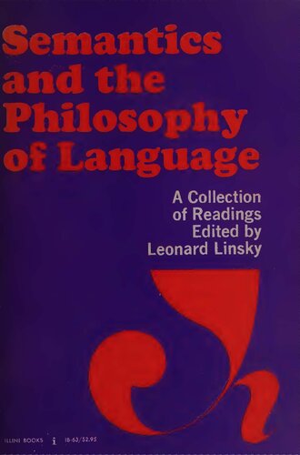 Semantics and the Philosophy of Language
