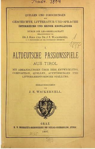 Altdeutsche Passionsspiele aus Tirol