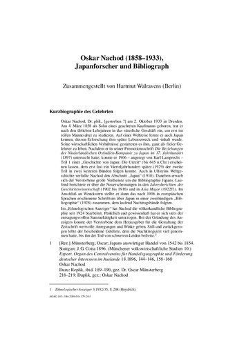 Oskar Nachod (1858–1933), Japanforscher und Bibliograph