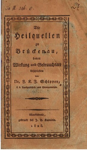 Die Heilquellen zu Brückenau, deren Wirkung und Gebrauchsart