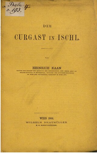 Der Curgast [Kurgast] in Ischl