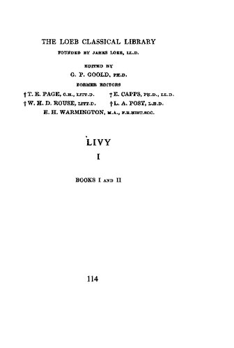 Livy: History of Rome (14 volumes)