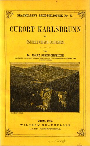 Curort [Kurort] Karlsbrunn in Österreich-Schlesien