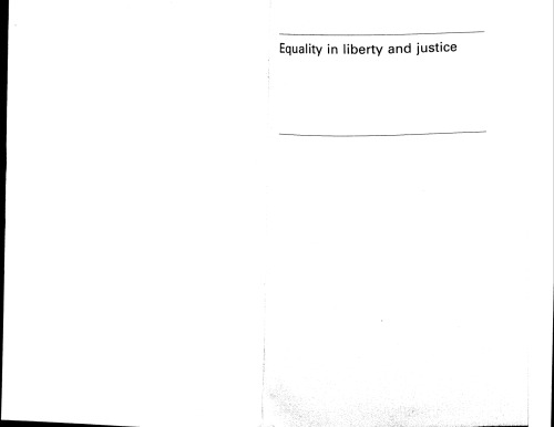 Equality in Liberty and Justice