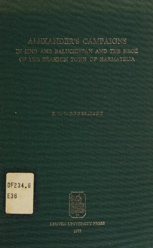 Alexander's Campaigns in Sind and Baluchistan