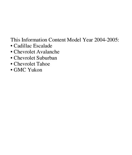 2004-05 Tahoe service manual