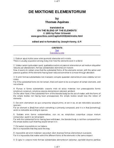 De Mixtione Elementorum