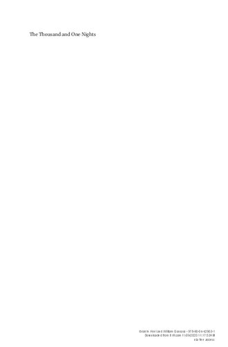 The Thousand and One Nights: Sources and Transformations in Literature, Art, and Science