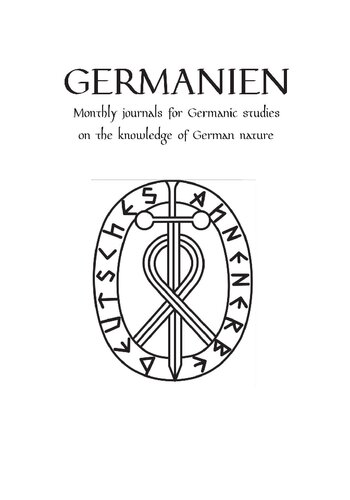 Germanien: Monthly Journals for Germanic Studies