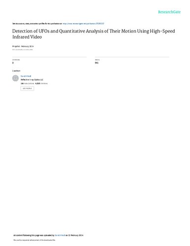 Detection of UFOs and Quantitative Analysis of Their Motion Using High-Speed Infrared Video