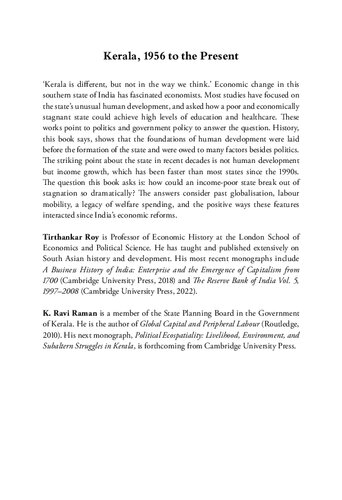 Kerala,1956 to the Present: India's Miracle State