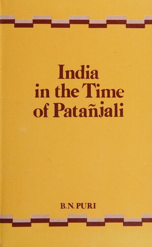 India in the Time of Patañjali
