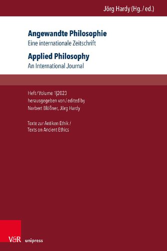 Angewandte Philosophie: Eine internationale Zeitschrift / Applied Philosophy: An International Journal