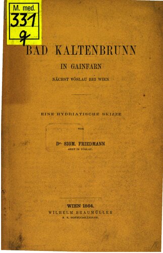 Bad Kaltenbrunn in Gainfarn nächst Vöslau bei Wien