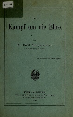 Der Kampf um die Ehre