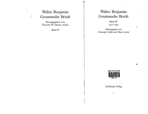 Gesammelte Briefe. 6 Bände: Band IV: Briefe 1931–1934