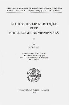 Études de linguistique et de philologie arméniennes II