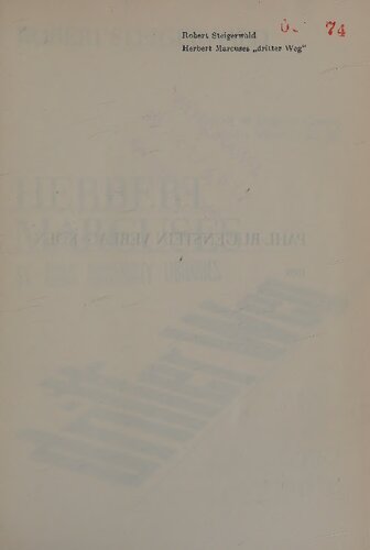 Herbert Marcuses „dritter Weg“