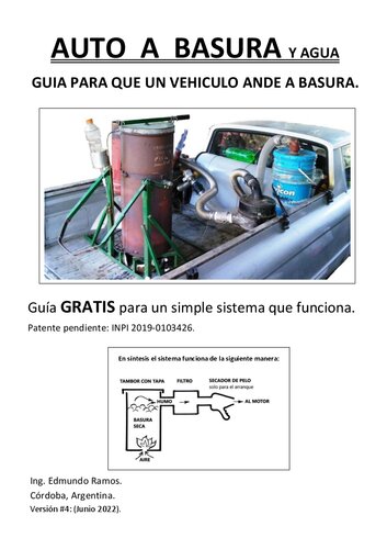 Auto a basura y agua. Manual para que un vehículo ande a basura