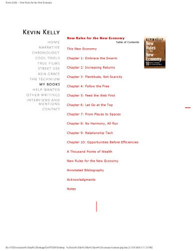 New Rules for the New Economy: 10 Radical Strategies for a Connected World