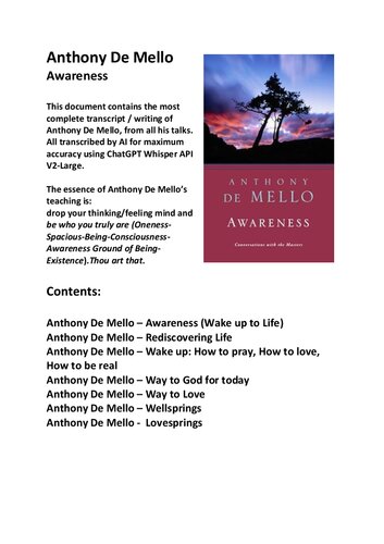 Awareness : Conversations with the Masters
