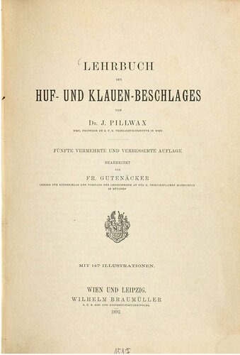 Lehrbuch des Huf- und Klauen-Beschlages