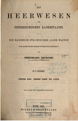 Innerer Dienst und Tactik [Taktik]