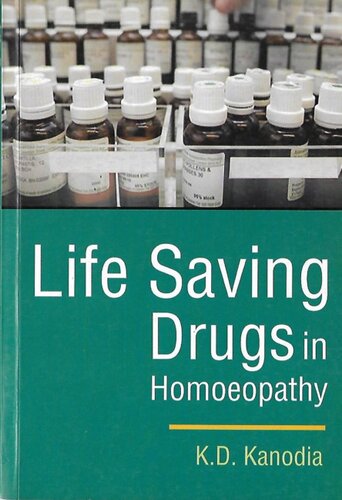 Life Saving Drugs In Homoeopathy