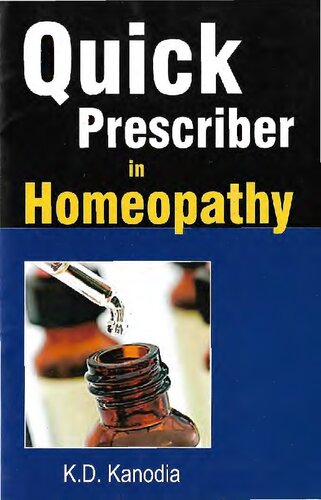 Quick Prescribing in Homoeopathy
