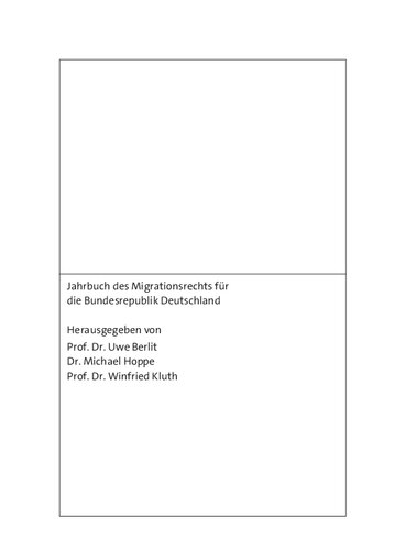Jahrbuch des Migrationsrechts für die Bundesrepublik Deutschland 2022