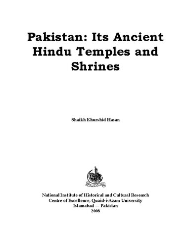 Pakistan: Its Ancient Hindu Temples and Shrines