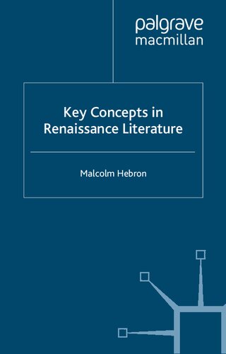 Key Concepts in Renaissance Literature